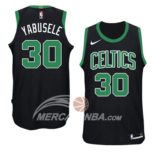 Maglia NBA Boston Celtics Guerschon Yabusele Statement 2018 Nero
